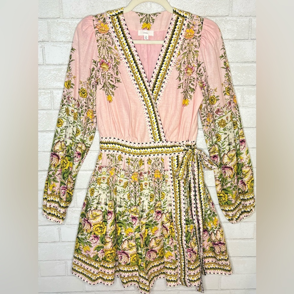 A Loves A Floral Print Wrap Dress